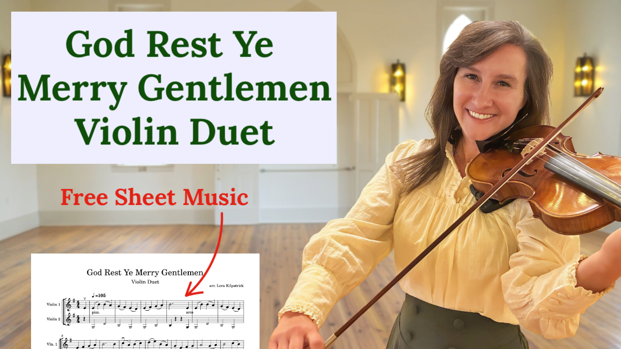 God Rest Ye Merry Gentlemen Violin Duet (With Free Sheet Music) 