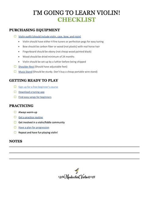 Learn to Play Violin in 20 Steps — Meadowlark Violin Studio