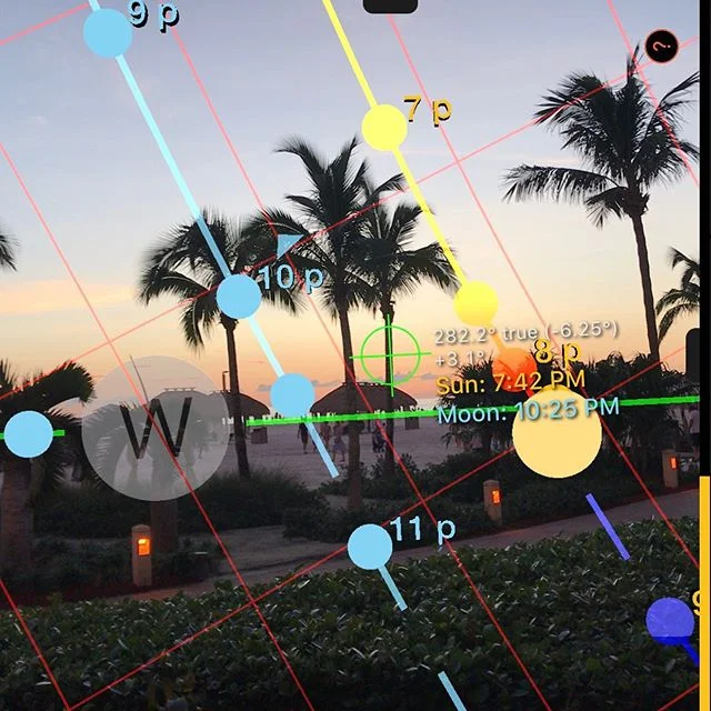Mapping out tomorrow&rsquo;s sunset shoot. #sunsurveyor makes it possible to previs the exact sun path. We couldn&rsquo;t do what we meed to do without it. #flyit_frameit_filmit  @wattsinnovations @freeflysystems @indiefilmmarketing @filmgeorgiainc @