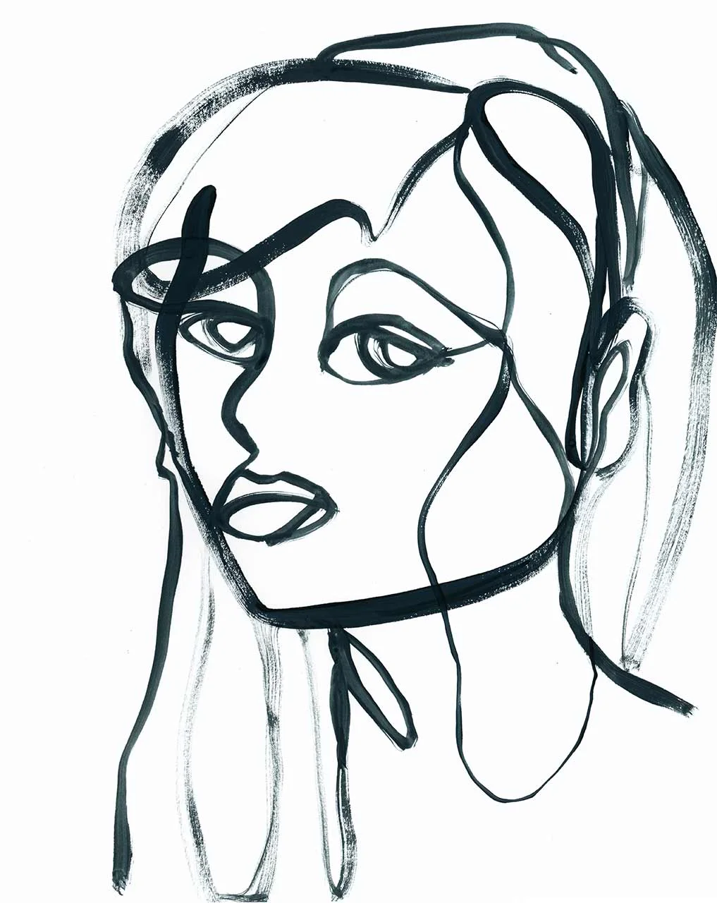“Self-Portrait in Continuous Line”