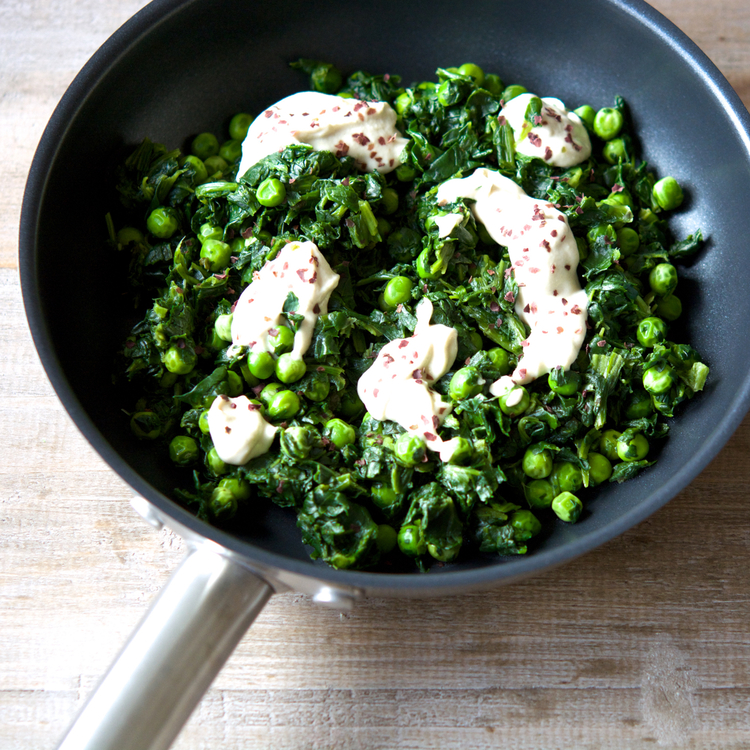 Greens with Tahini Dressing