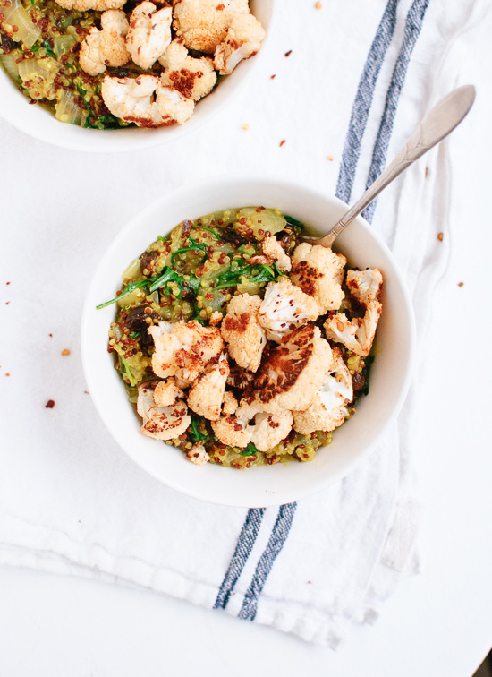 Curried Coconut Quinoa with Roasted Cauliflower