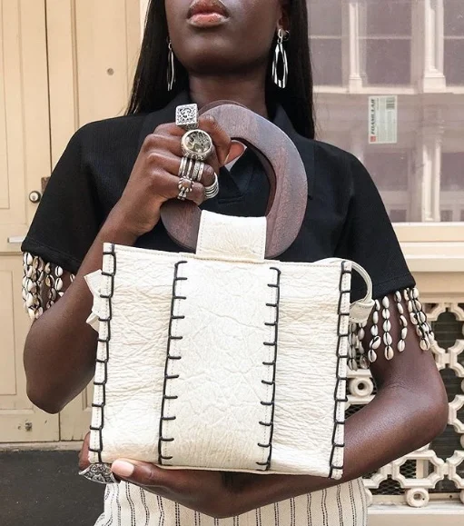 pineapple leather bag