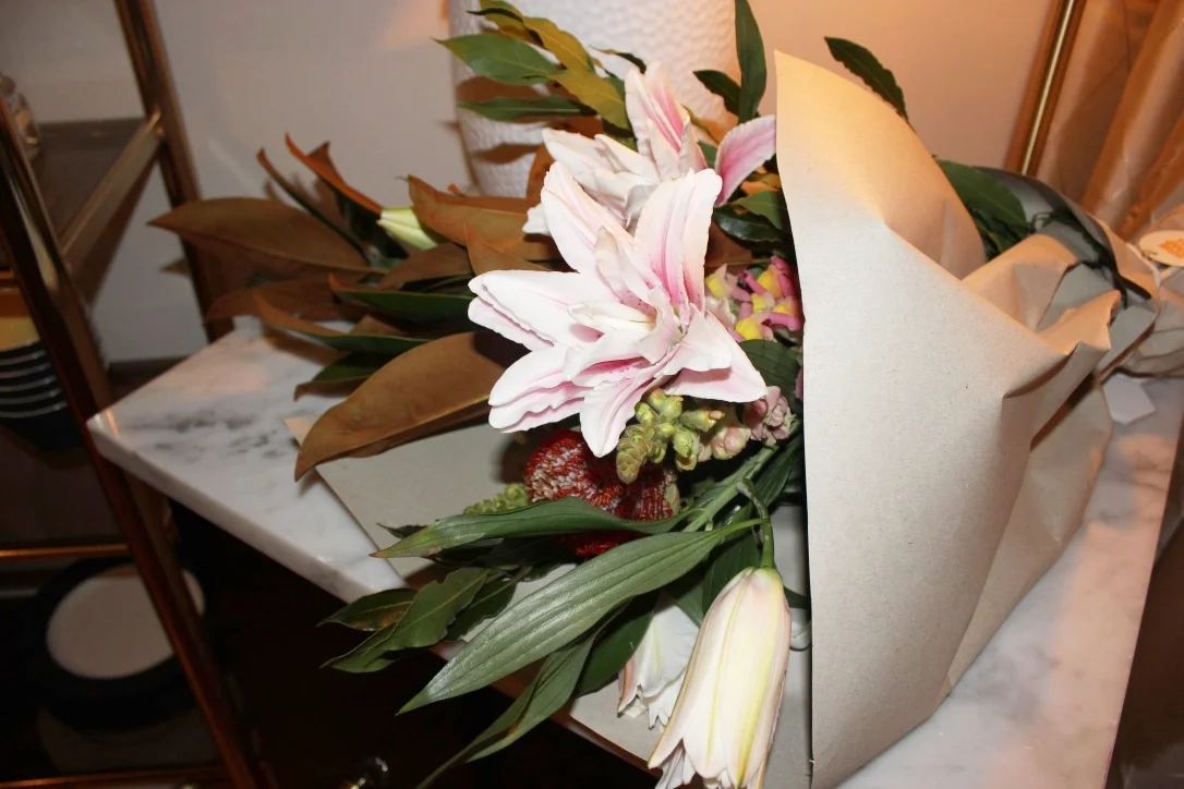 Locally grown flowers, in a glorious bouquet mixing native and exotic blooms, from The Roadstall.