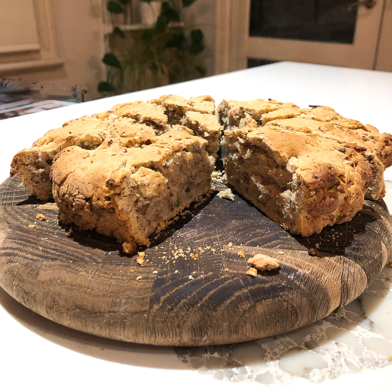 Rosemary, pecan & Olive Oil Soda Bread