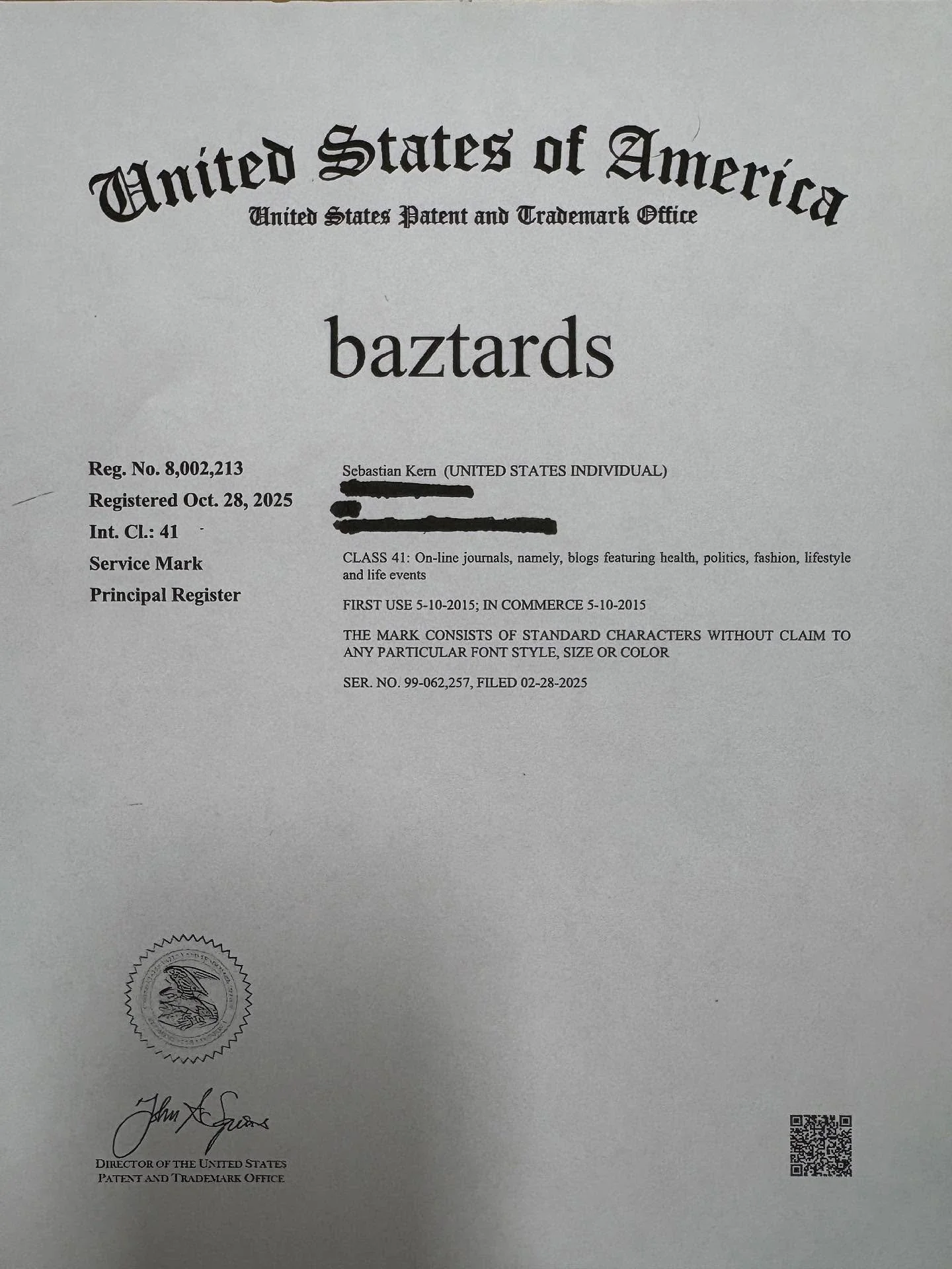 After MONTHS of waiting, my Trademark is FINALLY renewed.

Now, I can get back to fixing up my website, working on blogs, and FINALLY finishing up the dating article I was asked to write last year.