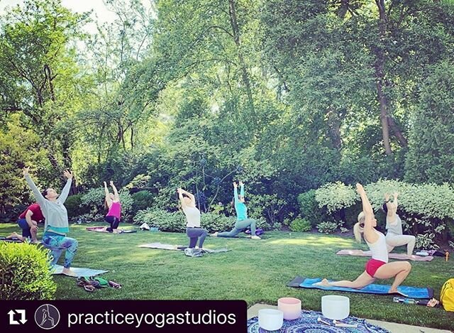 #Practice vibes outside today! 
#breathe #move #sweat #smile 
#yogaTime
