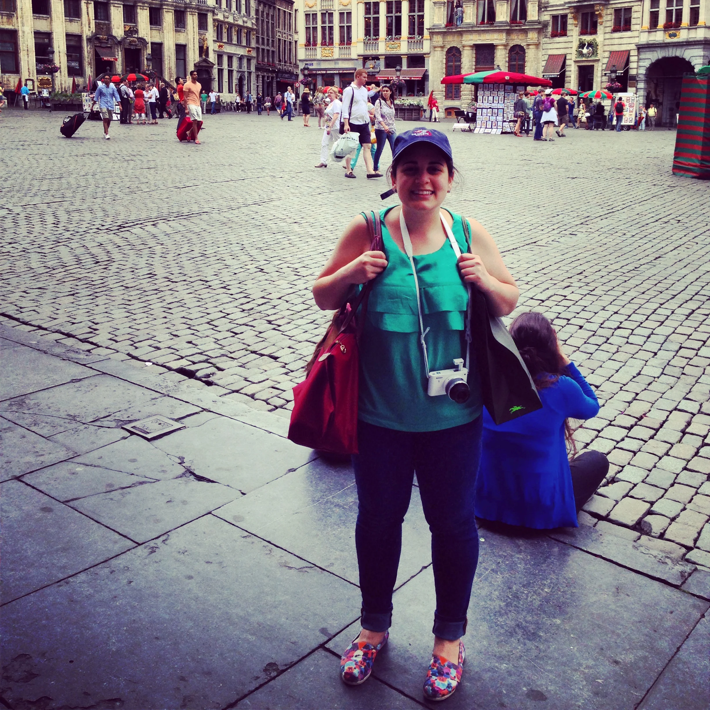 Here I am in this candid photo in Brussels, demonstrating how to stick out as a chocolate-hungry tourist.