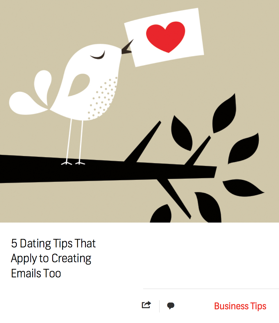 Blog: 5 Dating Tips That Apply to Creating Emails Too