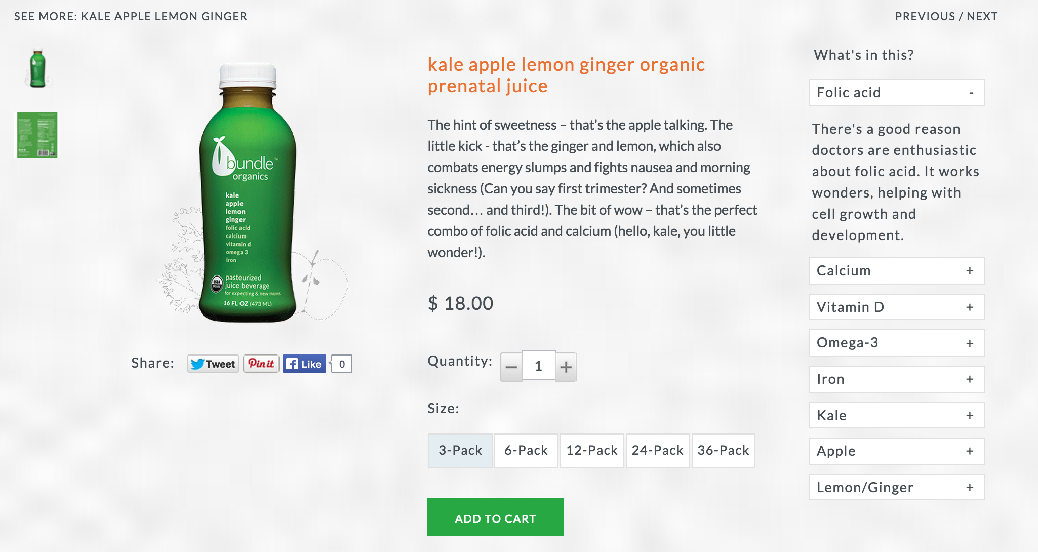 Product Description: Kale Apple Lemon Ginger