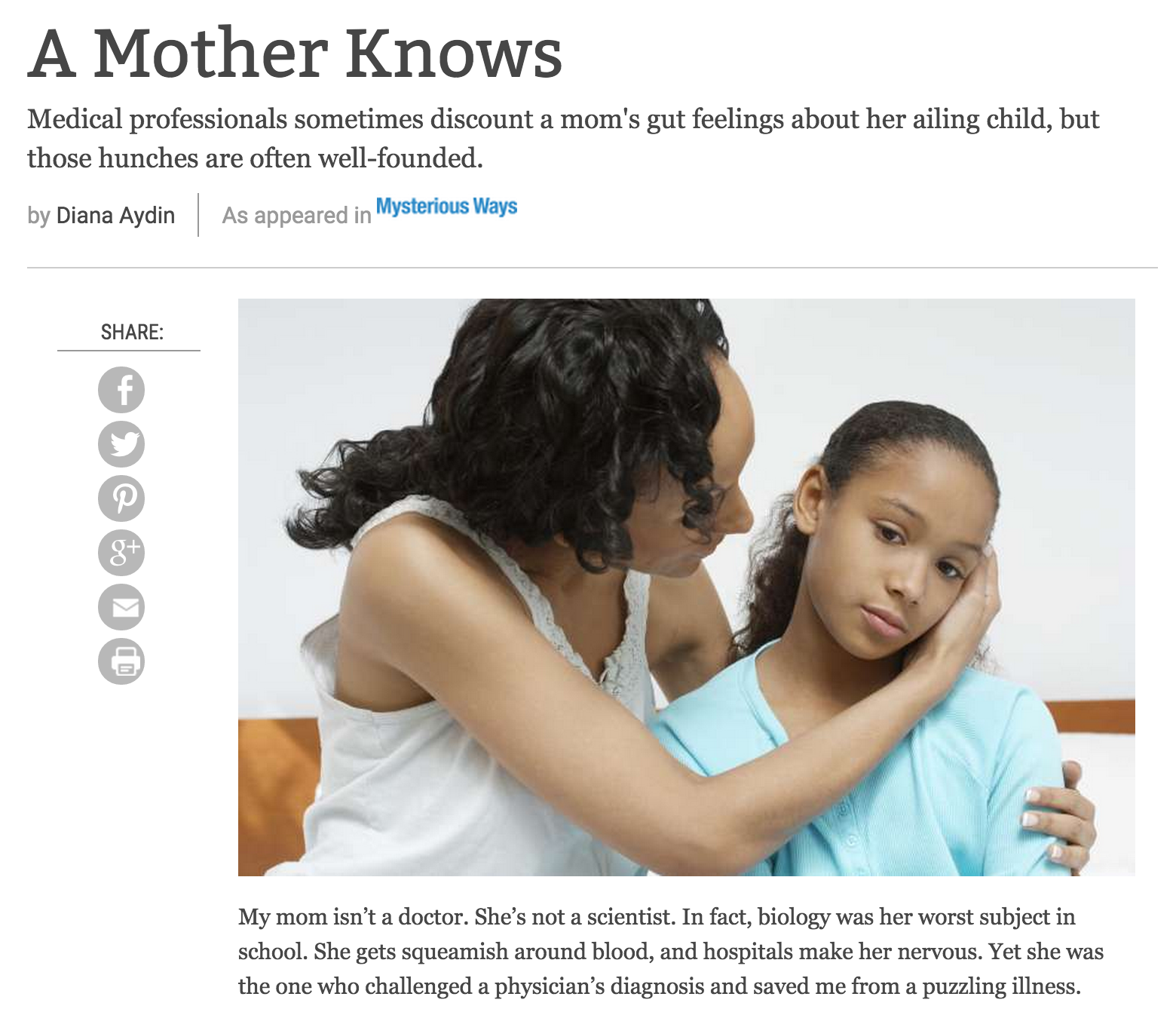A Mother Knows