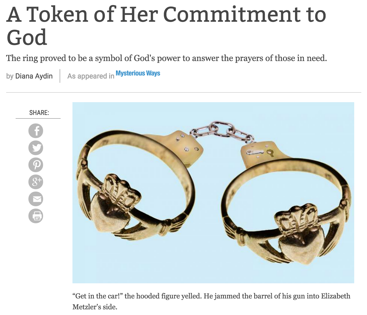 A Token of Her Commitment to God