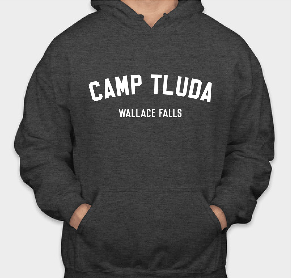 Gildan Midweight 50/50 Pullover Hoodie Dark Heather — Camp Tluda
