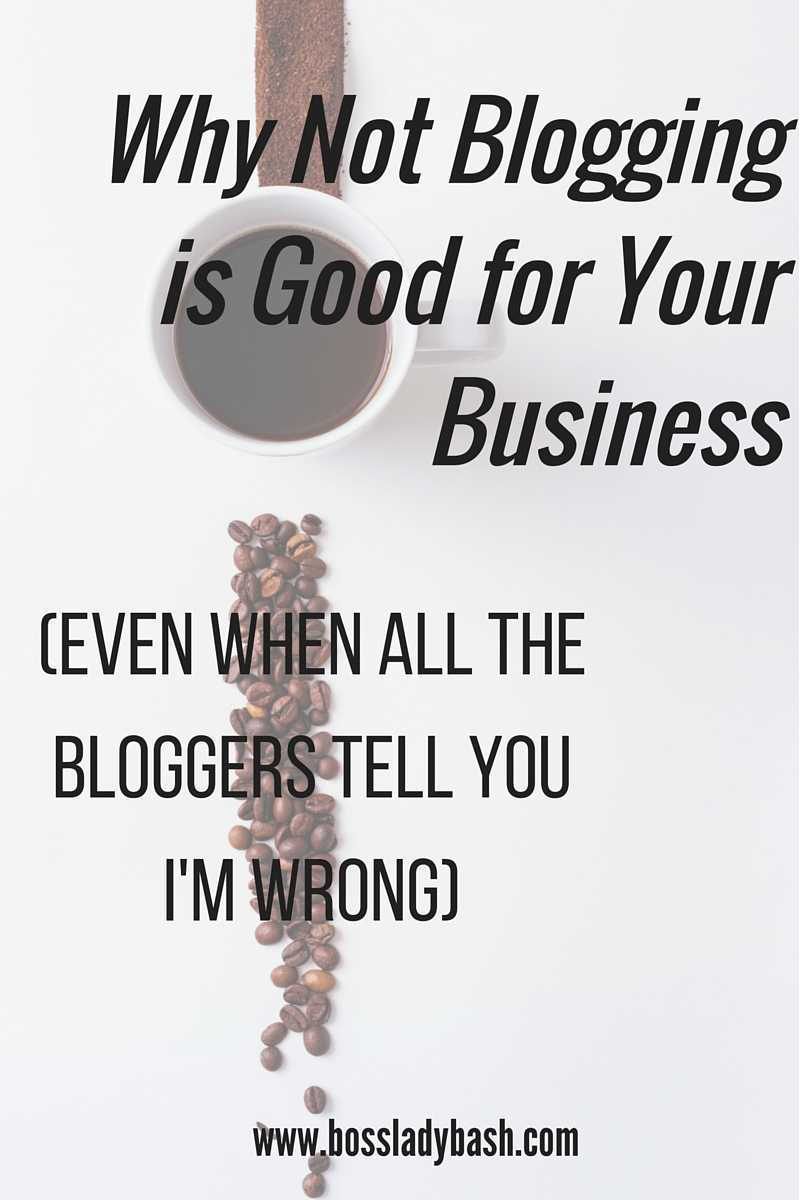 Not blogging is the best thing that happened to me as a small business owner. And it got me back on track as a blogger.