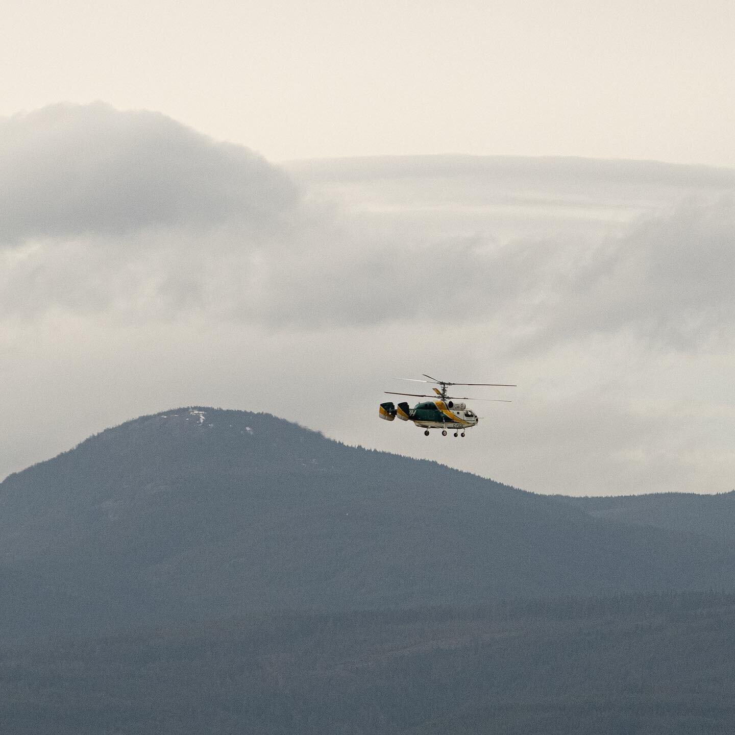 Russian made Kamov Ka-32 from VIH flying over the Sooke Hills #sooke #sookebc #helicopter #kamov #hellobc #vancouverisland #sookehills