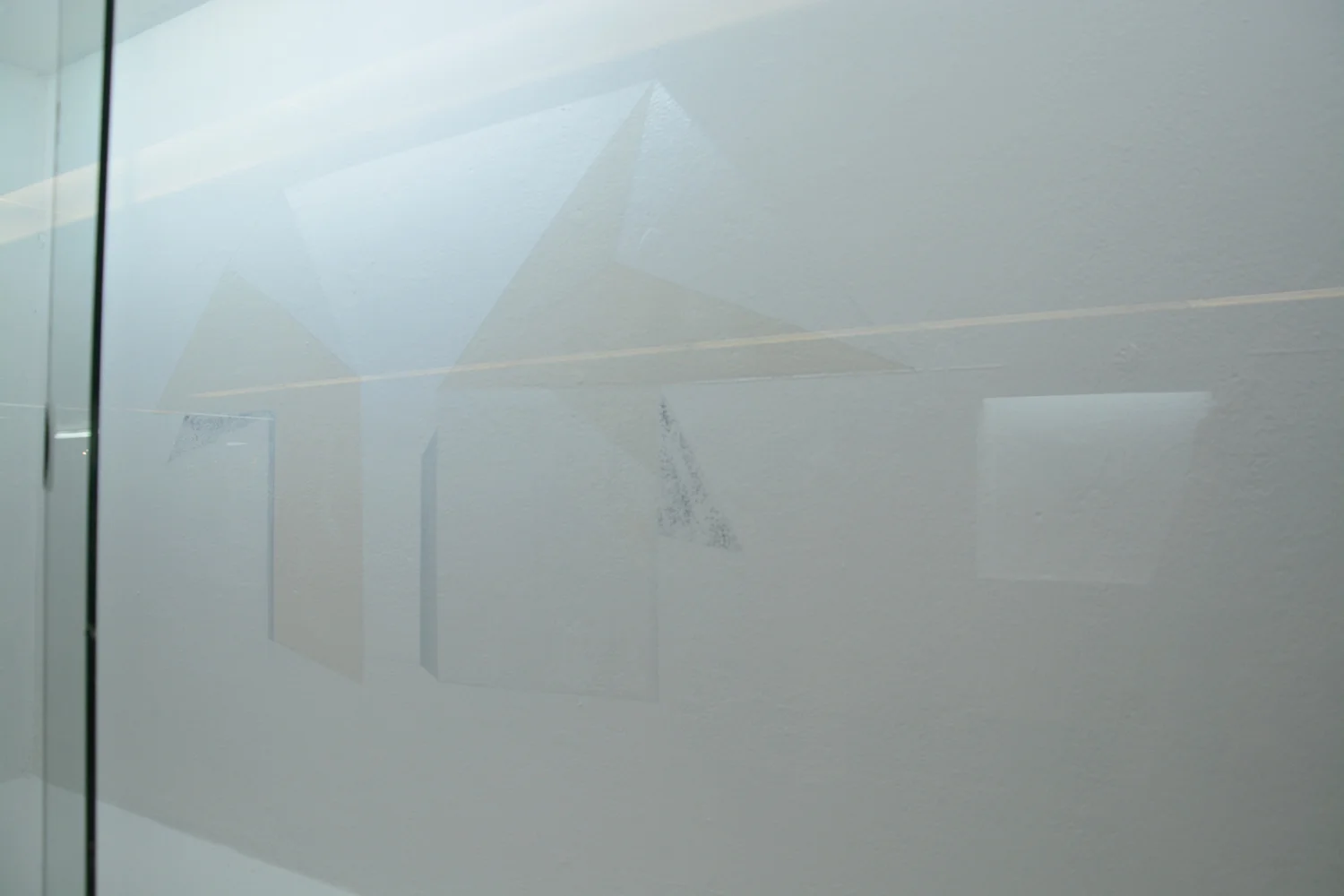 Surface event #2. Oil, acrylic, enamel and sanded back sections on wall. Dimensions variable.