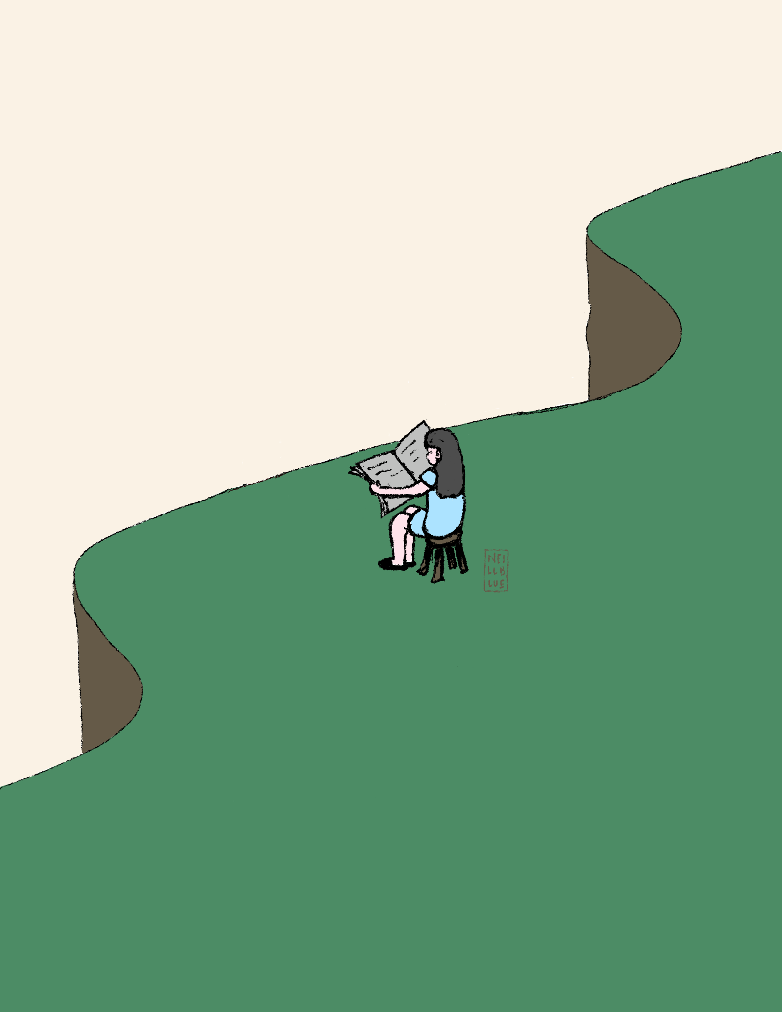  Japanese inspired illustration portraying a glimpse of what it feels like to be stuck at home during the COVID-19 lockdown. 