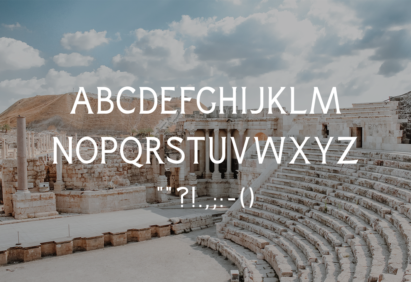 Greco Roman Typeface Design - All Characters