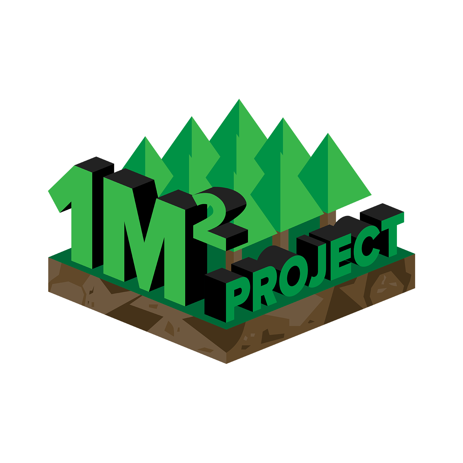  Logo / Icon Design for the 1M2 project. With every single electric vehicle sold, 1M2 of degraded land is transformed into a biodiverse landscape. 