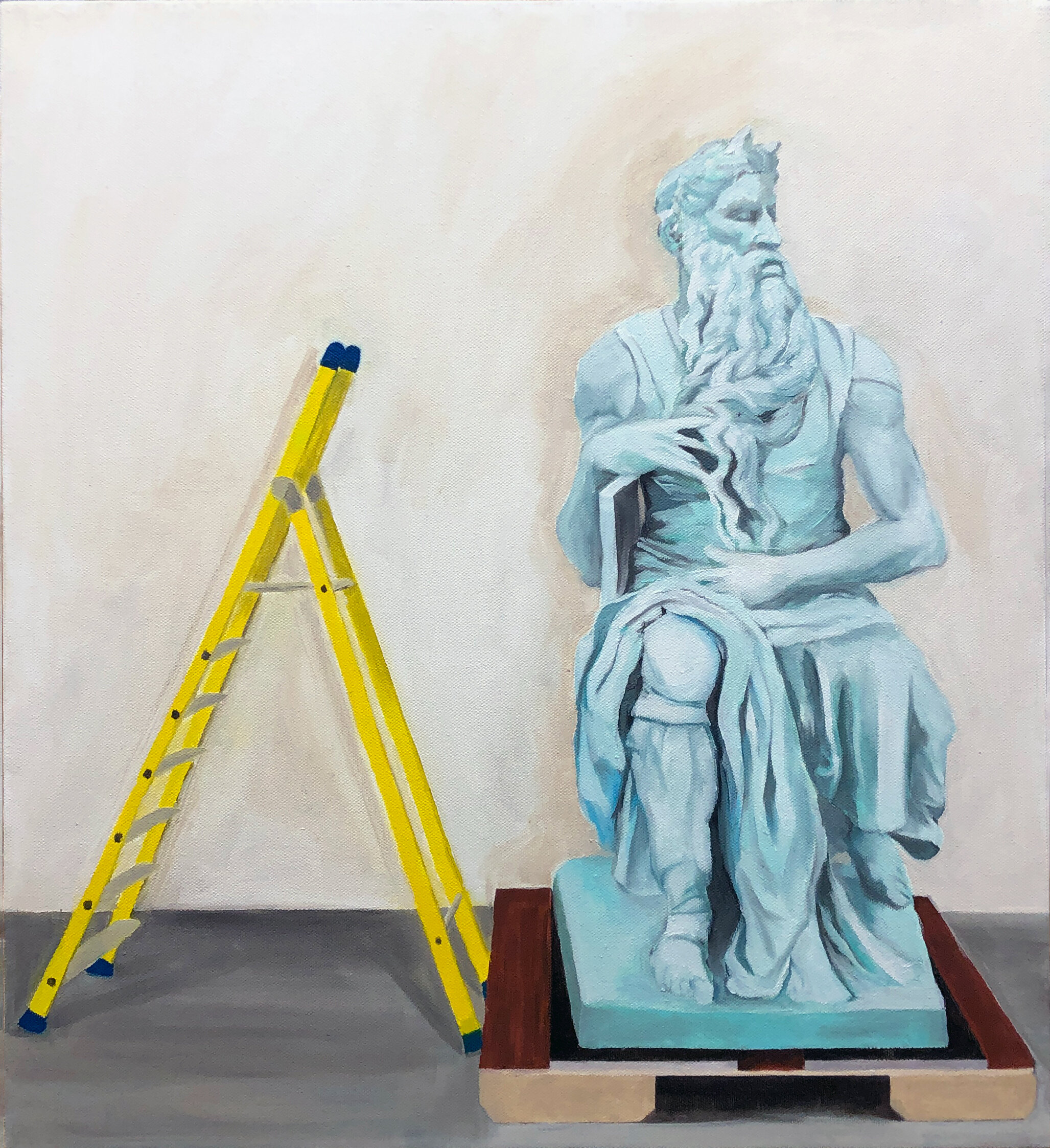 Blue Foam Moses (After Michelangelo). 2021 