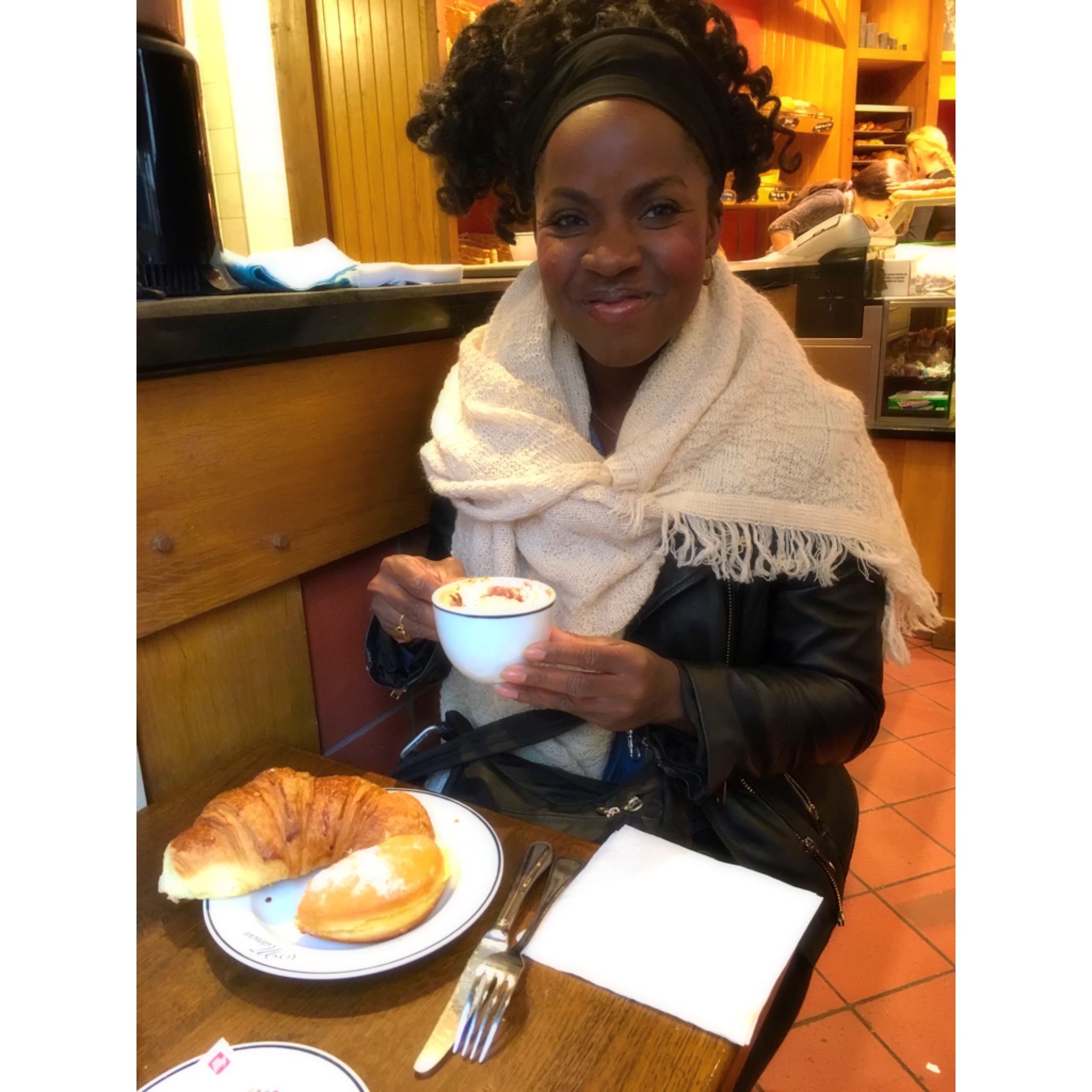 Mission Accomplished: Great art, beautiful city covered in fall leaves, a croissant and cappuccino! Fall into Paris!