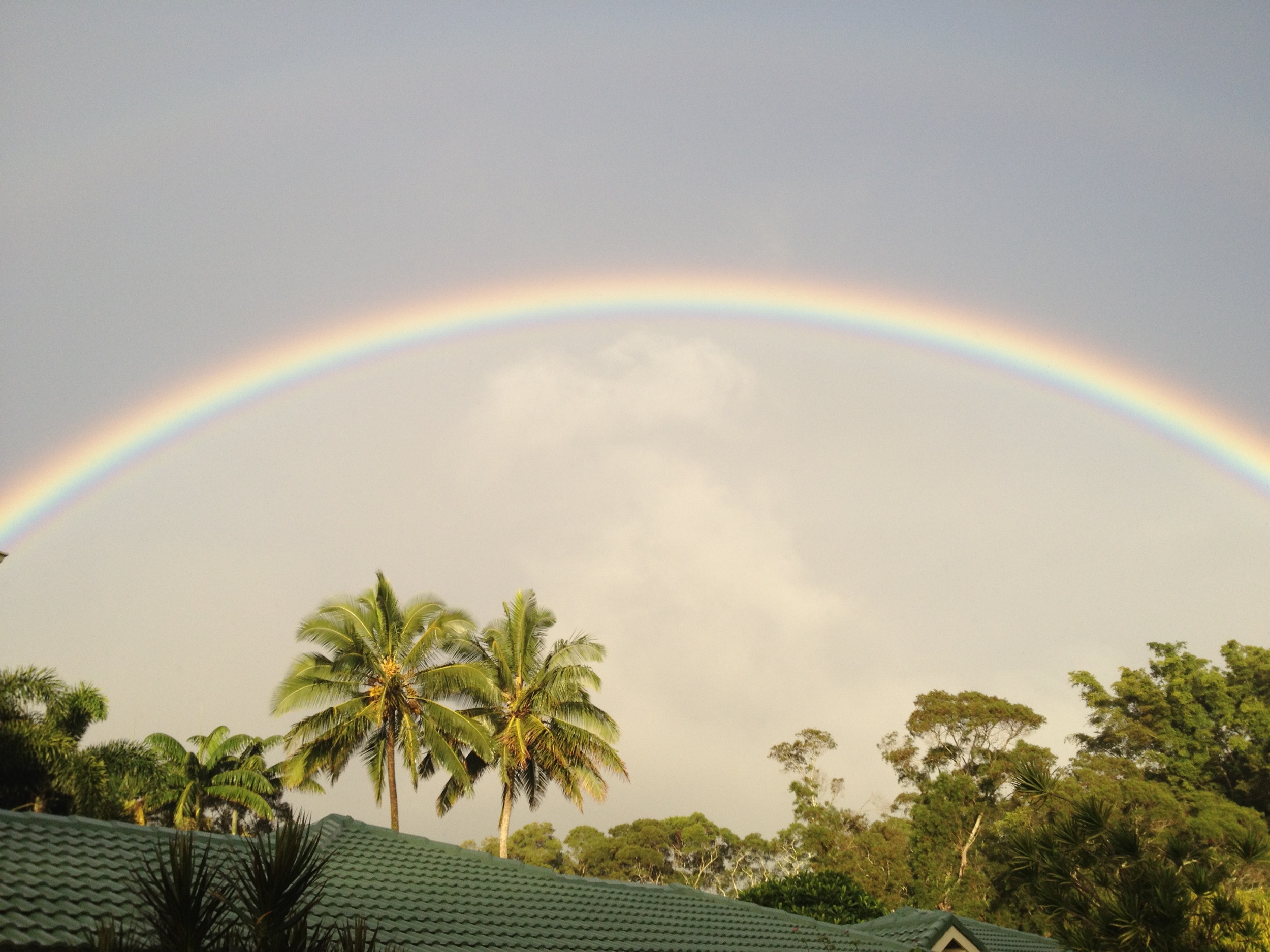 Rainbow over SATTVA Ayurvedic Clinic, Kauai, Hawaii