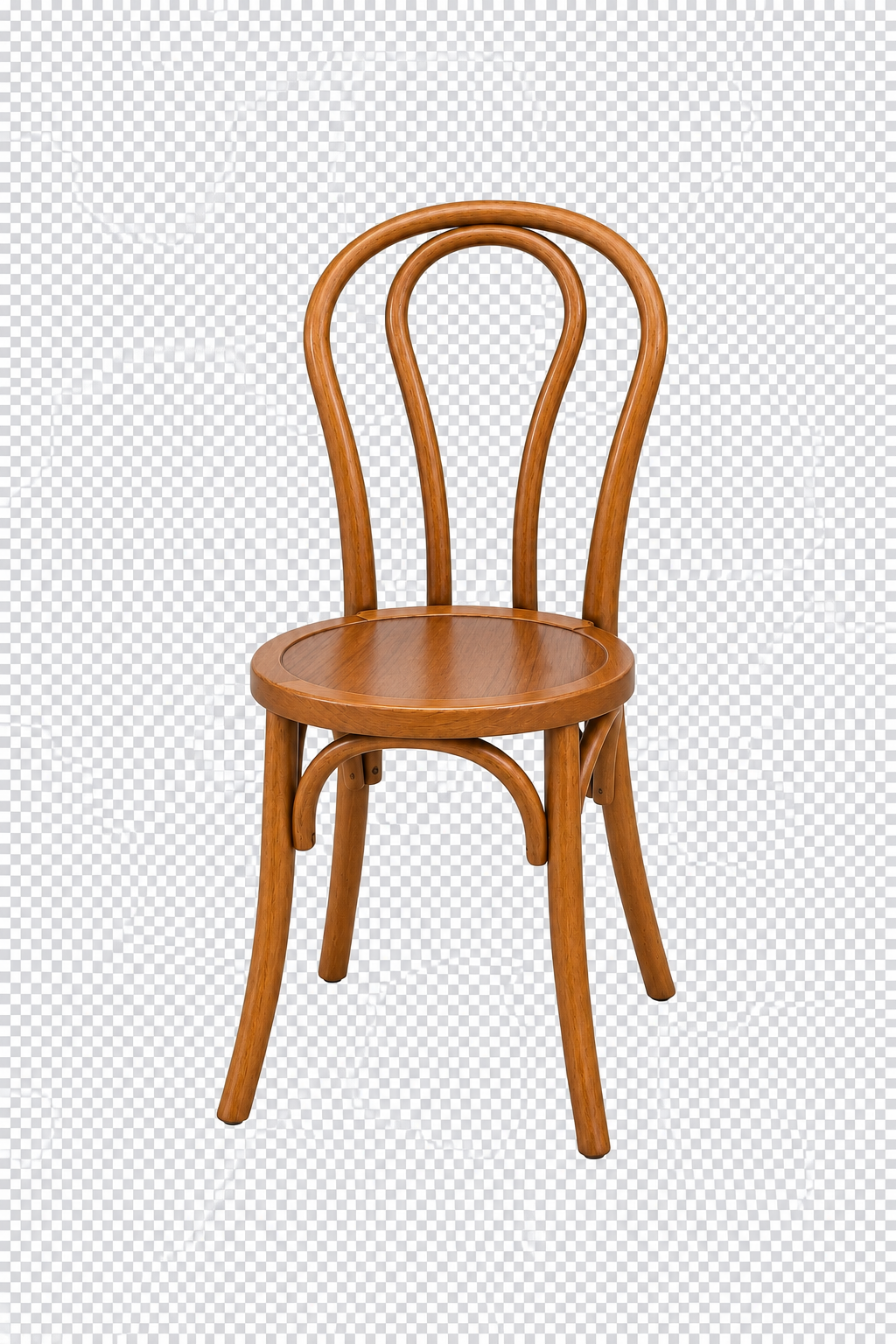 Brown bentwood dining chair