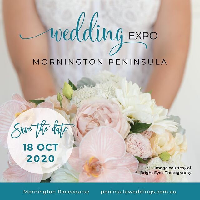 Yahooo !!!! Finally we have a date for our annual Mornington Peninsula Wedding Expo 👰 I look forward to seeing some fresh,  loved up wedding faces !!!! 🌺