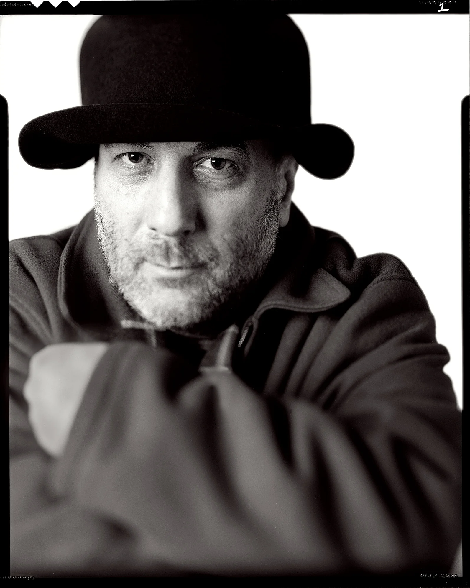 Ron Arad, Furniture Designer. 5x4 Gandolphi b+w. Portrait by Anthony Oliver