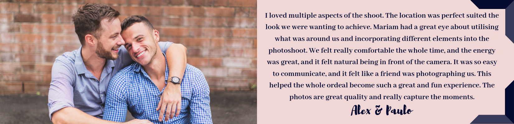 Photographed With Love - Same Sex Portrait Photography Sydney Review