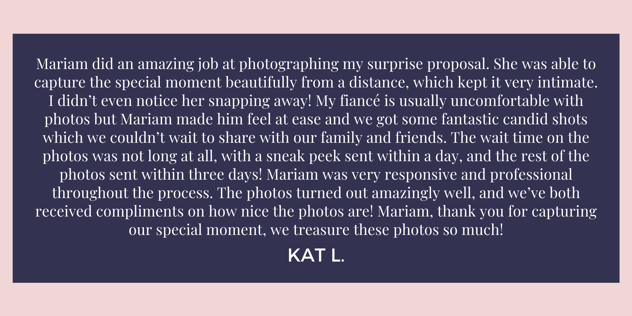 Photographed With Love - Surprise Proposal Sydney Testimonials