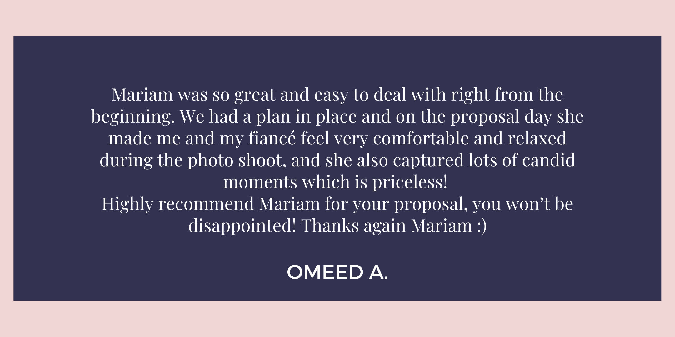 Photographed With Love - Surprise Proposal Sydney Testimonials