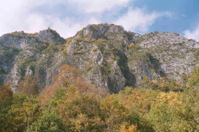 Mountains above the house