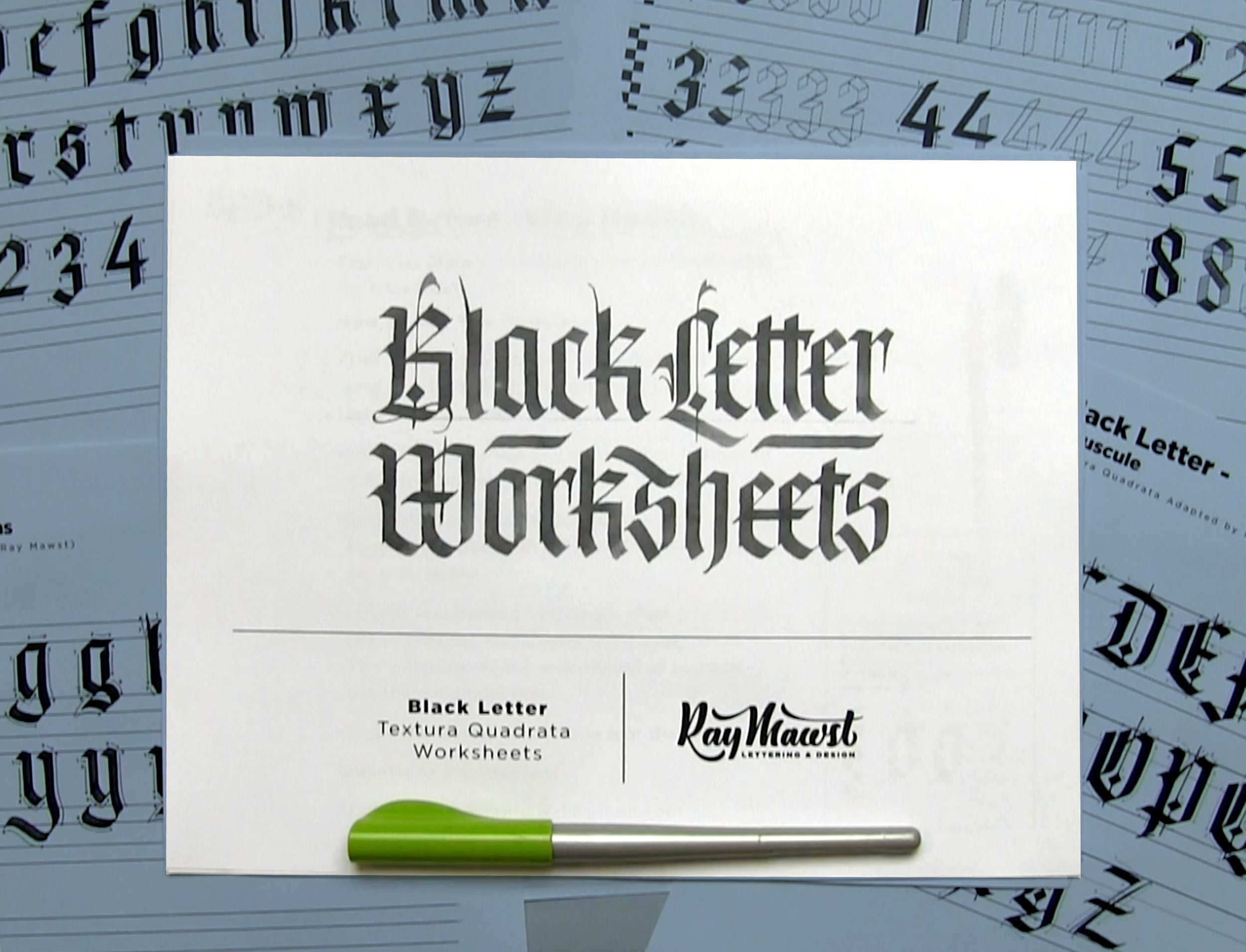 Black Letter Worksheets &amp; Free Font! — Ray Mawst Lettering &amp; Design