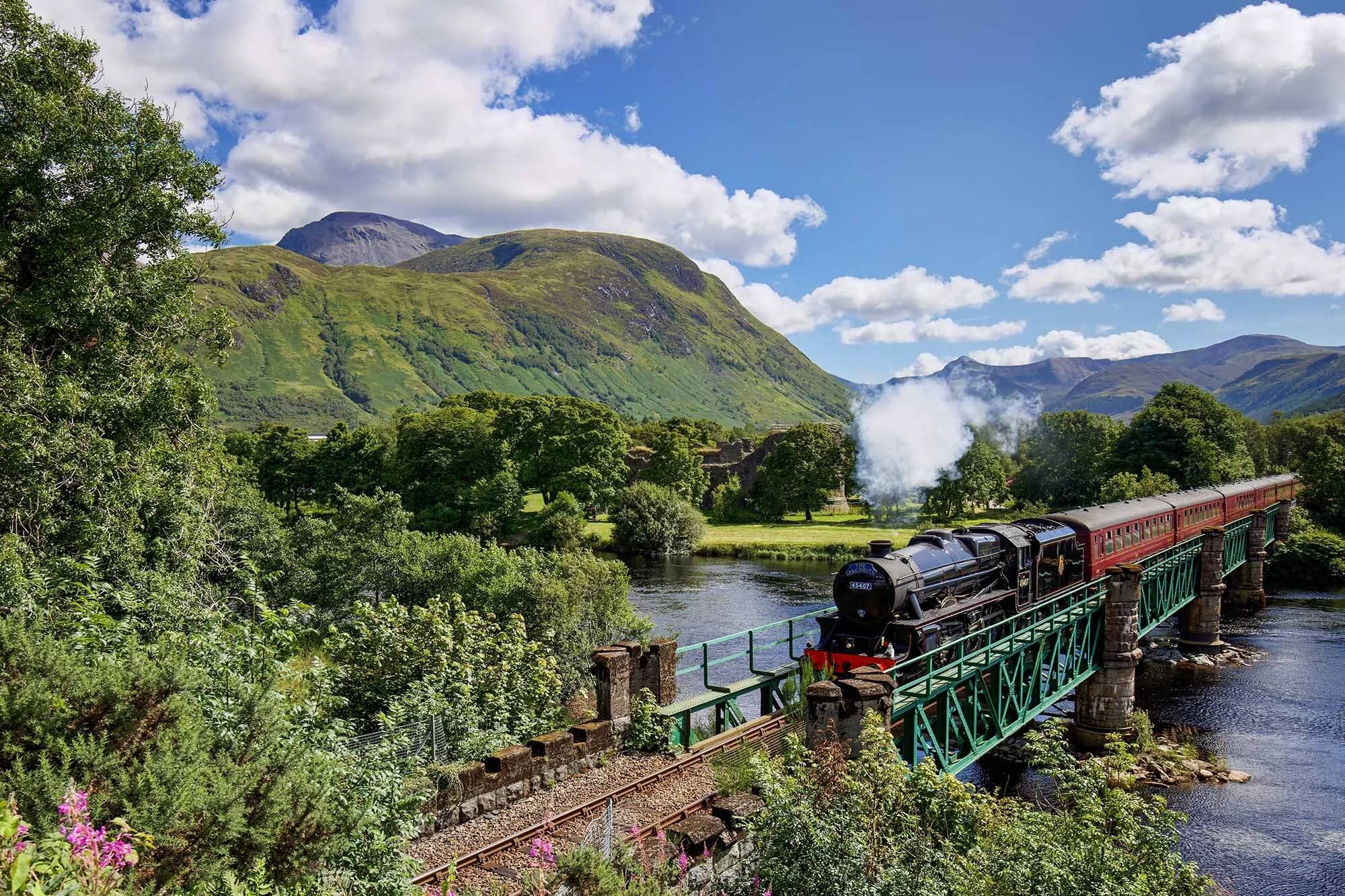Jacobite Steam Train with Ben Nevis