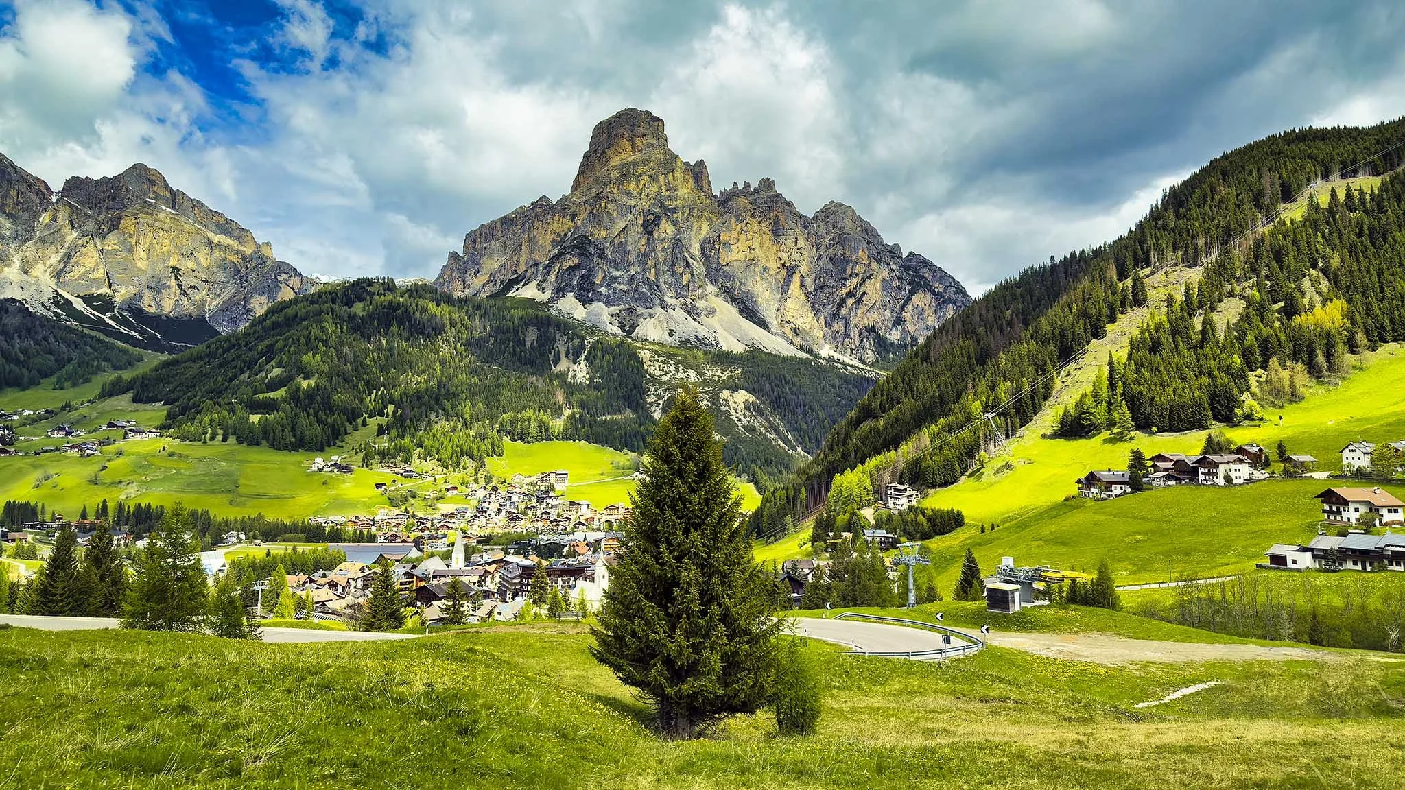 Sassongher Peak & Corvara