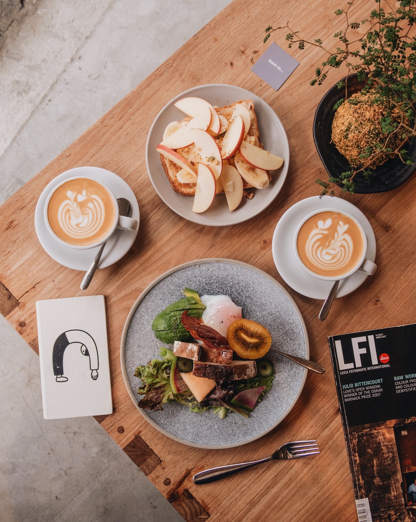 𝚋 𝚊 𝚌 𝚔  𝚝 𝚘 ...
&ndash;
天后最近開了一間以工業水泥風為主題的 cafe @backto_tinhau 
位於興發街的 back to 擁有相對挺大的半戶外位置 (pet friendly 的喔) 還有幾張室內的餐桌♪( &acute;▽｀)
很喜歡他們全店以不同綠植作為點綴 令空間更添生氣
試業初期的 menu 選擇不算很多 但是 basic 的都有！✨
咖啡方面我們依舊點了 flat white &ndash; 我們也選了 nutty 的豆子 ☕️
餐點方