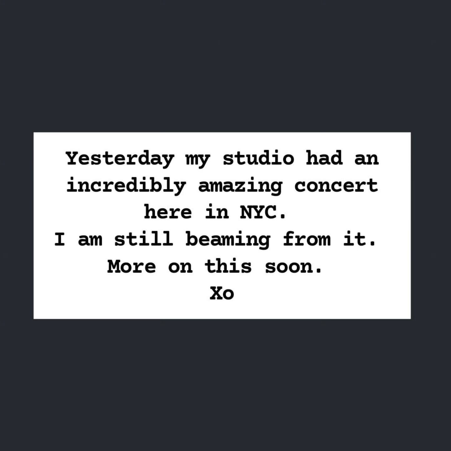 More on this soon. 
Gratitude all around. 
#singer #actor #vocalcoach #voicestudio #liveconcert