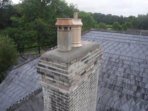 Reinstalled the capping an fitted decorative flues.