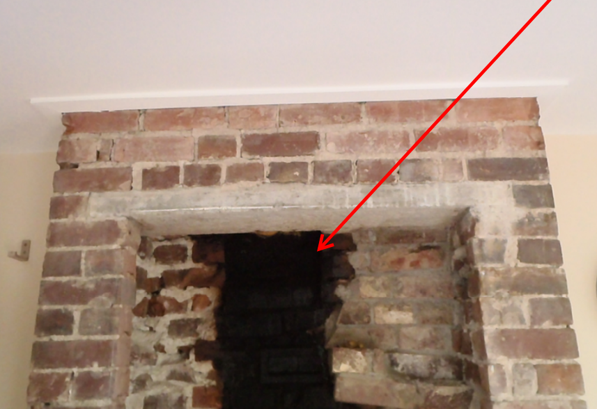 Fire damage inside chamber.