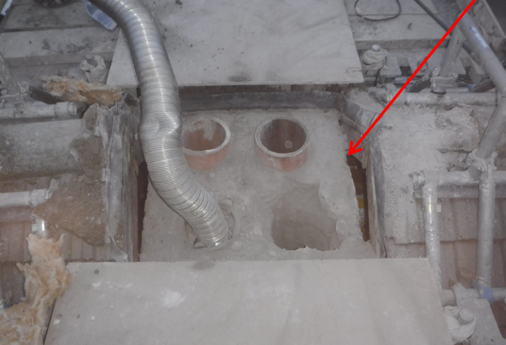 Chimney stack removed