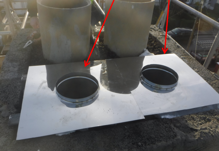Expansion plates being fitted
