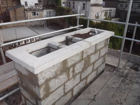 Chimney stack rebuilt and capped