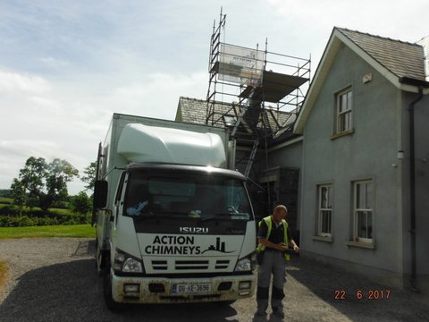 Scaffolding erected