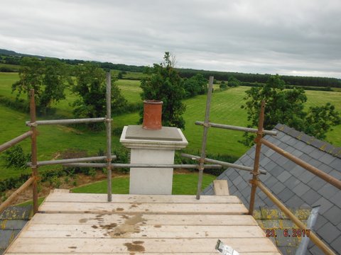 Chimney capping in place