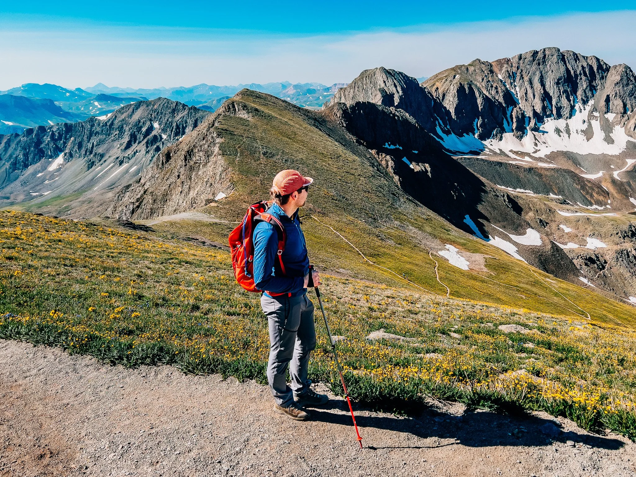 360° panoramic San Juan views on the final push to the summit