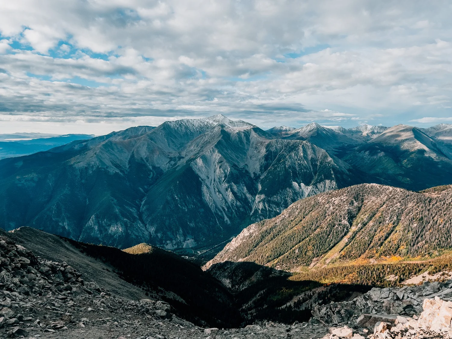 Looking south toward Mount Antero from the Princeton ridge
