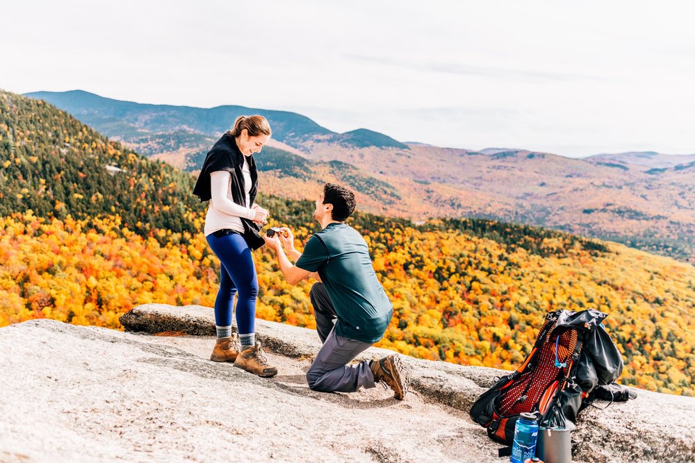 Mountain proposal photography in New Hampshire — fall 2019