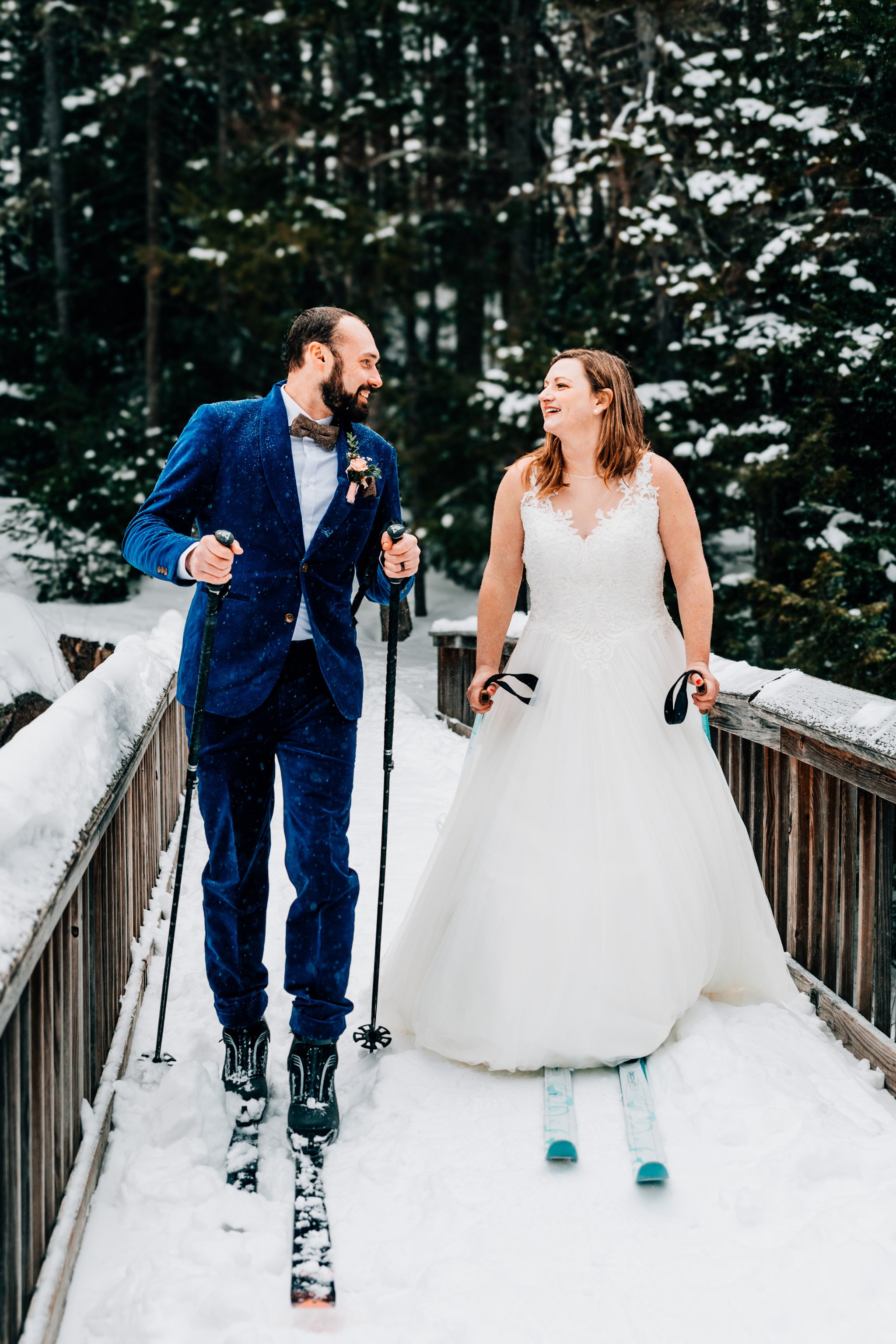 Winter Cross Country Skiing Elopement