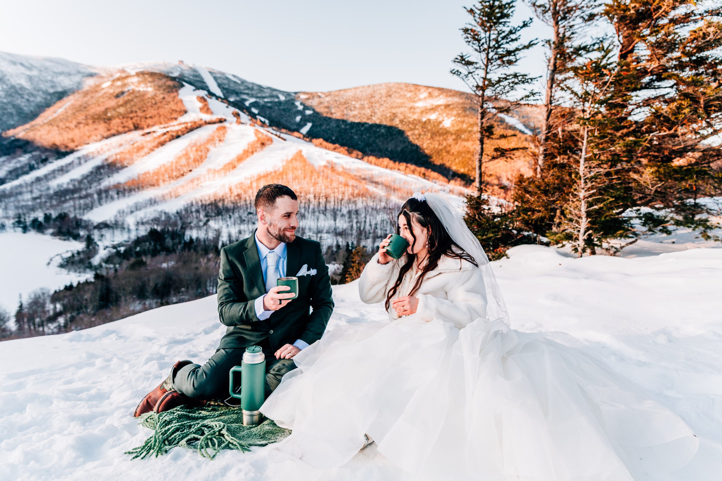 Winter Artist's Bluff Elopement Picnic